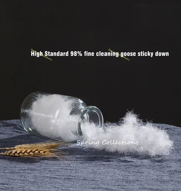 100g/lot 98% Fine Cleaning large goose sticky down,for pillow jacket core coat down bulk goose down high quality sticky