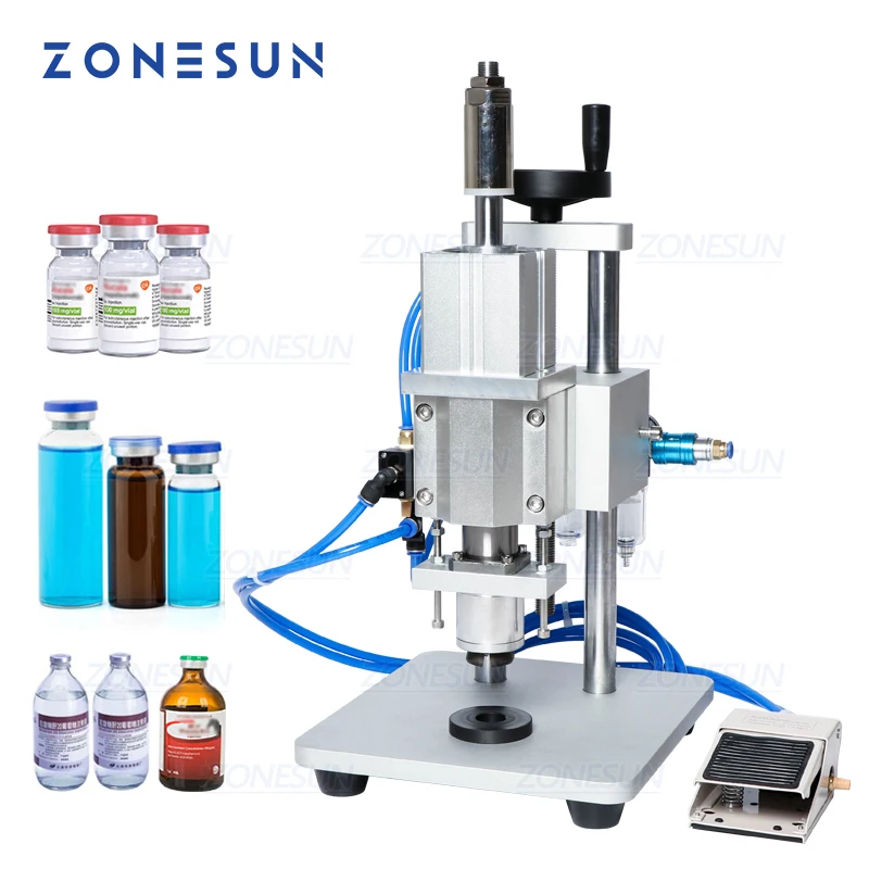 

Пневматическая укупорочная машина ZONESUN, инъекционная укупорочная машина для пенициллина, антибиотиков, для алюминиевых, пластиковых, стеклянных флаконов