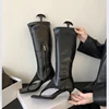 Eilyken Open Toe Knee High Boots - Modern Party Pumps Sandals