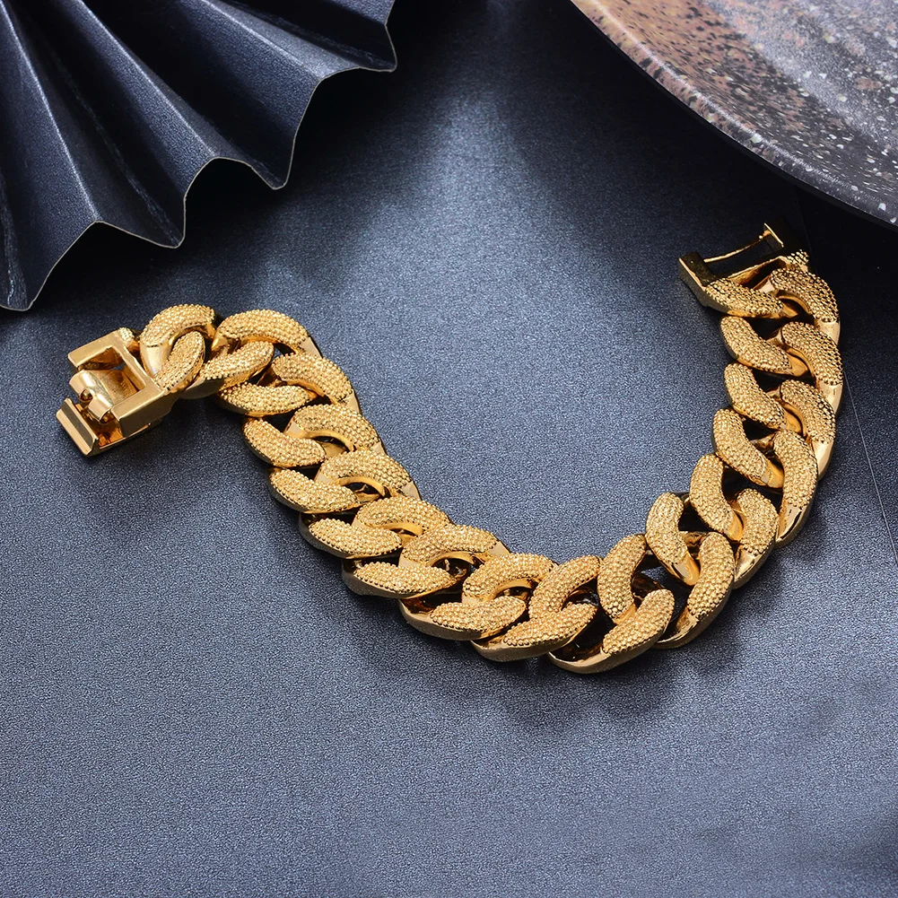 Luxury Mens Women Hand Chain Bracelets Male Wholesale Bijoux Gold Color Chain  Link Bracelet For Men Women engagement gift - AliExpress