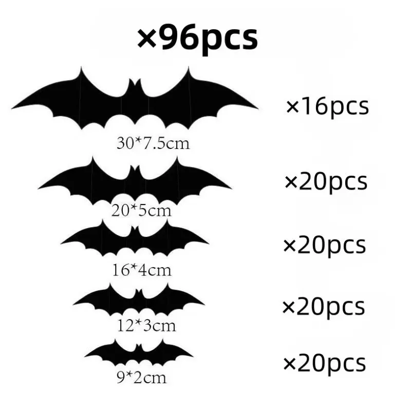A96pcs Black Bat