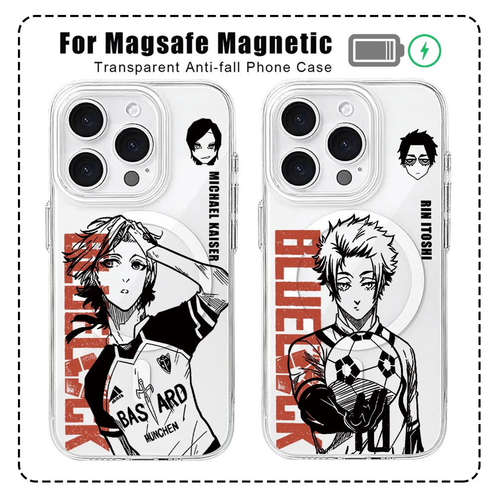 Blue Lock Shoei Sae Magnetic Clear Phone Case
