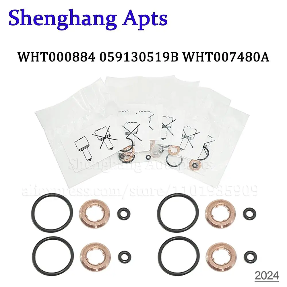 Injector Nozzle Seal O-Ring Kit 059130519B WHT000884 059130519 03P130519 For Audi A3 A4 VW Bora Caddy Eos 2.0 Diesel V6 2.7 3.0