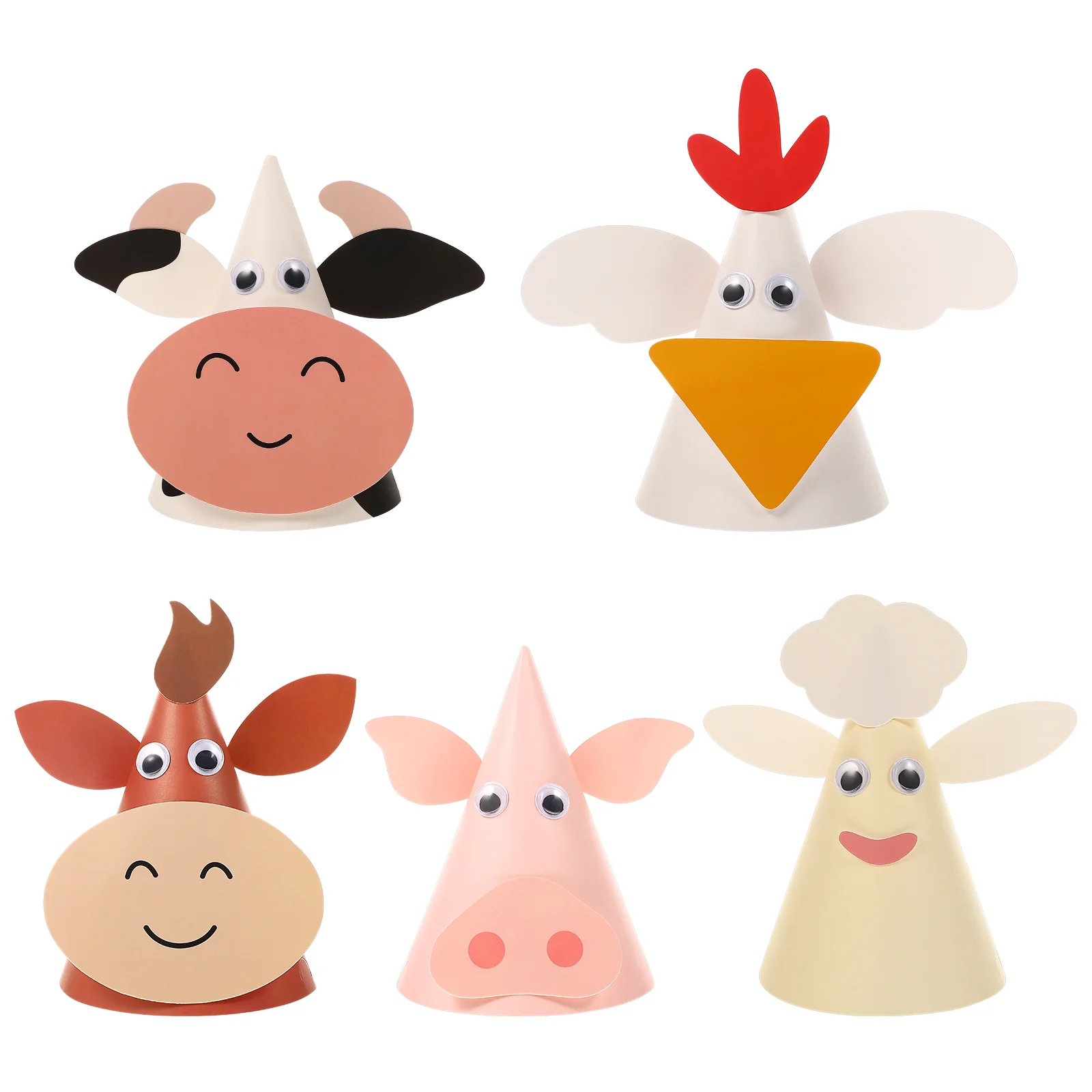

Animals Birthday Hats Paper Birthday Party Hats Children Cartoon Hats Party Favors for Kids