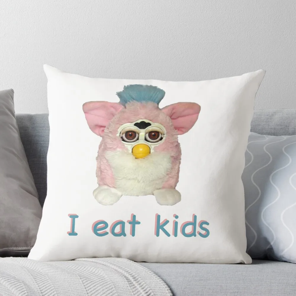Furby I Eat Kids Throw Pillow Pillows Decor Home Federe Per Cuscini Forniture Natalizie