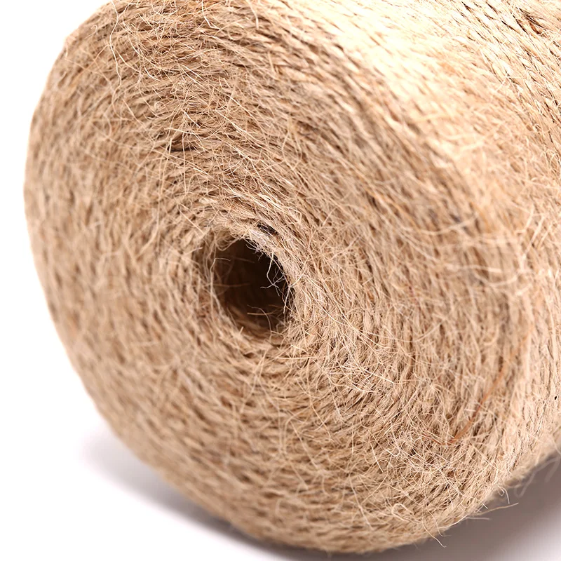 Jute Rope Packaging Cord 50m 80m 100m Handmade Hemp Linen Cords To Tie Burlap Twine String DIY Craft Decoration