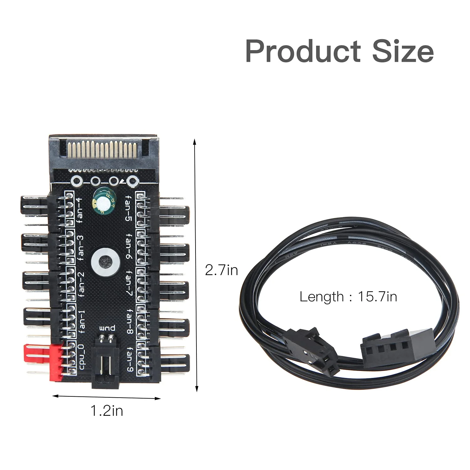 Motherboard 4 Pin PWM Cooler Fan HUB Splitter 1 To 10 Extension 12V SATA Power Large 4D Port Supply PC Speed Controller Adapter