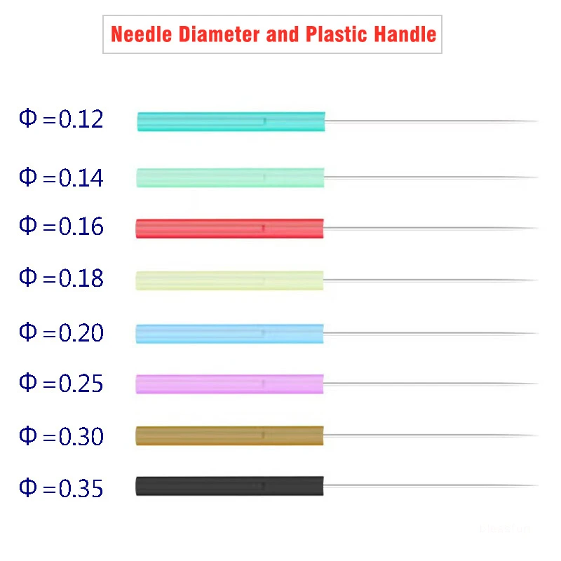 500Pcs/Box minisize Plastic Handle Sterile Acupuncture Needles Beauty Accupuncture filiform needle face 0.12,0.14, 0.16,0.18mm disposable acupuncture needle