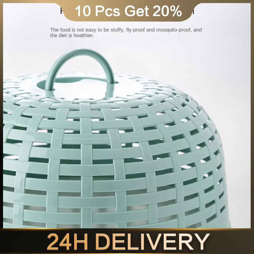 

Plastic Cover Hygienic Space-saving Fly-proof Cover For Outdoor Dining Round Food Cover Kitchen Accessory Trendy Fly-proof Cover