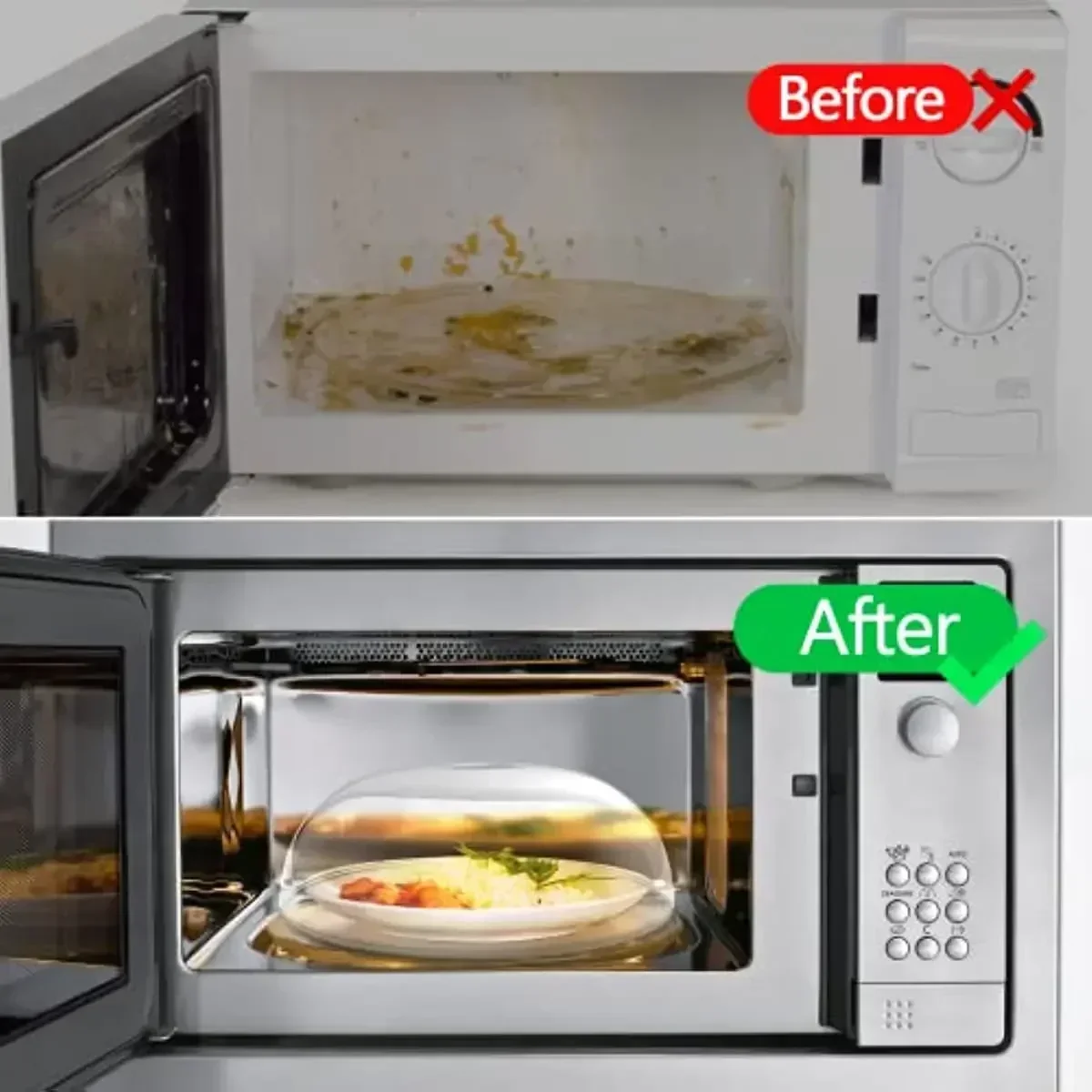 10.5inch Microwave Splatter Cover Collapsible Microwave Plate Cover with  Handle Multi Functional Vented Microwave - AliExpress