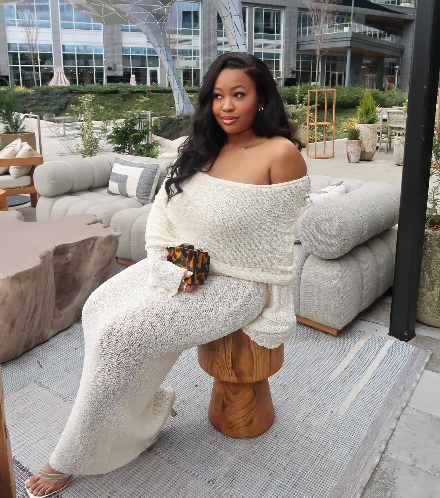 Wmstar Women Dress Summer Beach Vacation Sexy Knitted Hollow One-shoulder Blouse Transparent Long Dress Wholesale Dropshipping