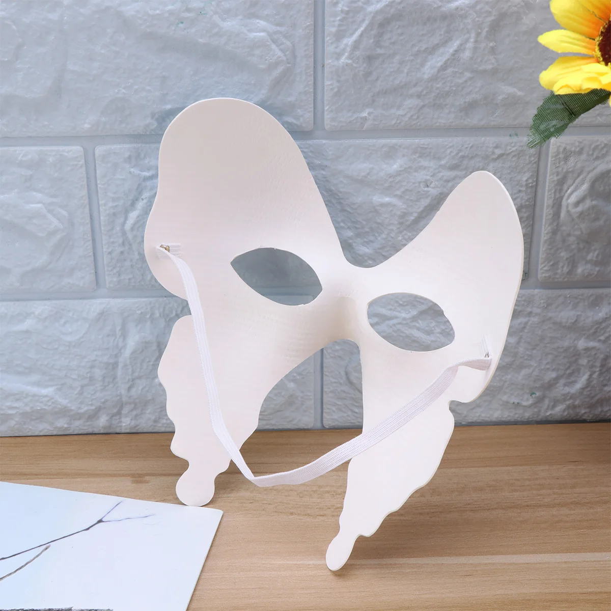 가장 무도회 파티 마스크, DIY 도색되지 않은 마스크, 동물 하프 페이스 마스크, 화이트 펄프 마스크, 파티 코스프레 코스튬 원피스 액세서리, 10 개
