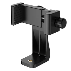 360 Degree Rotating Mobile Phone Clip with Universal Tripod Mount Adapter (Black)