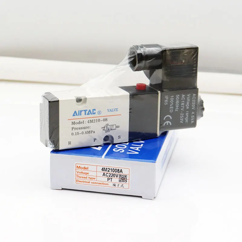 5 포트 2 위치 솔레노이드 밸브, 4M110-06, AC220V, AC24V, AC110V, DC12V