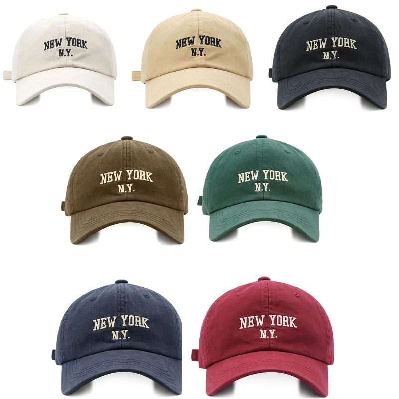 

Baseball Cap Spring Summer Solid Sunhat Letters Embroidered Cotton Hat for Teens Outdoor Sports Headwear