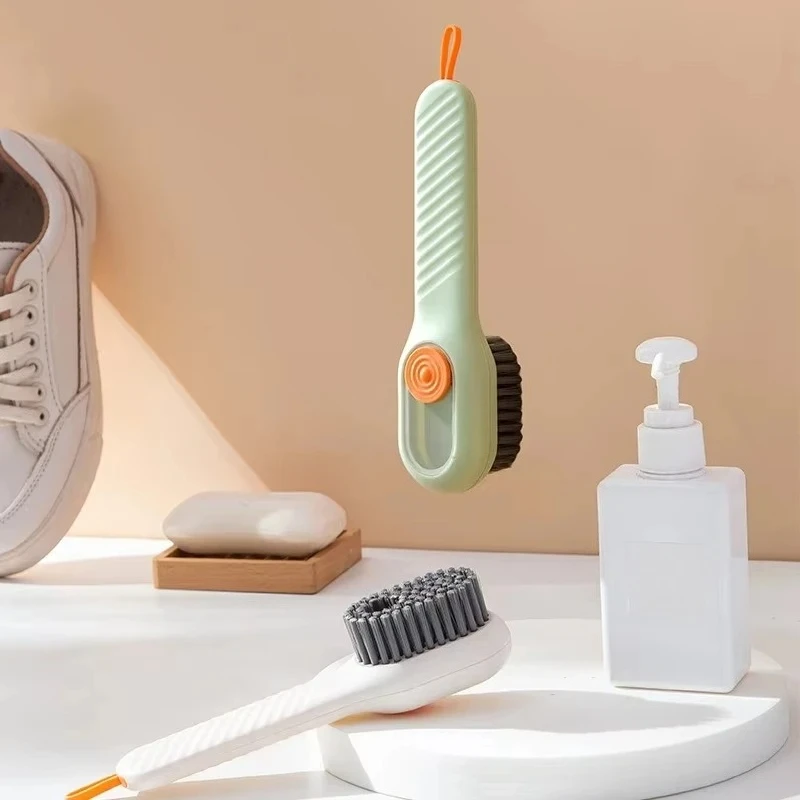 Shoes Brush Automatic Liquid Discharge Multifunction Press Out Shoes Cleaner Soft Bristles Clothes Brushes Cleaning Tool
