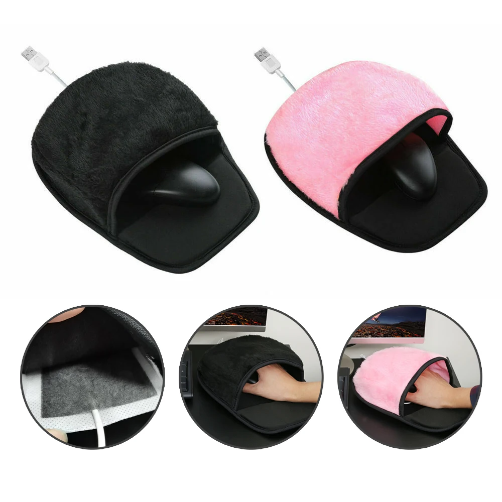 

New USB Heated Mouse Mat Hand Warmer Pad With Wrist Rest Computer Laptop Work Fine Workmanship and Good Performance Brand New