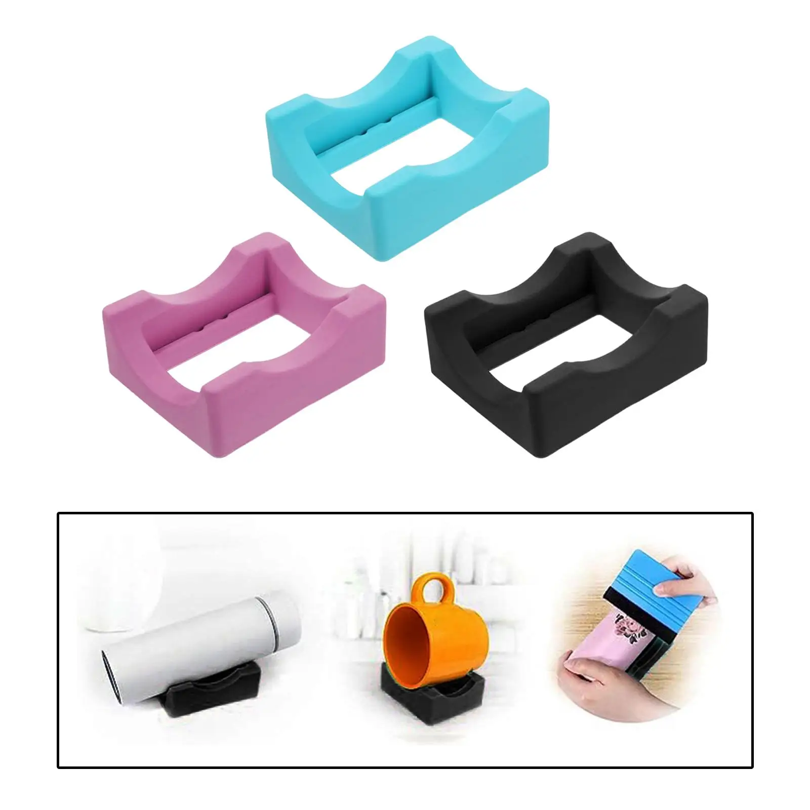 Silicone Cup Holder Mug Silicone Cup Cradle Glass Cup Slot Tumbler Holder  Cup Cradle for Crafting Tumbler Crafts Decals Holder