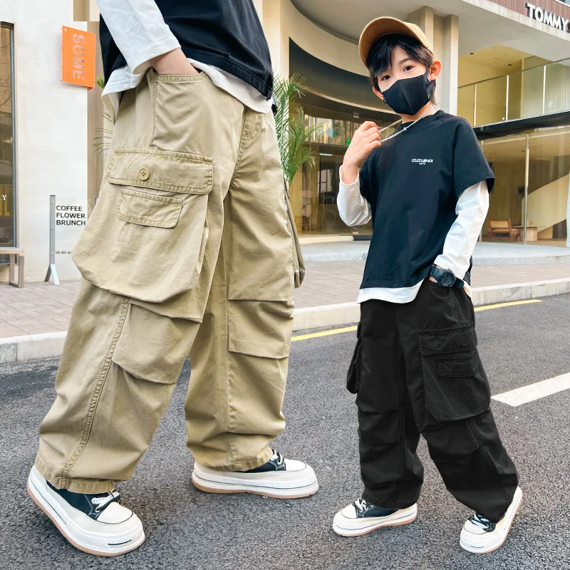 Boys' Wide-Leg Cargo Pants 6