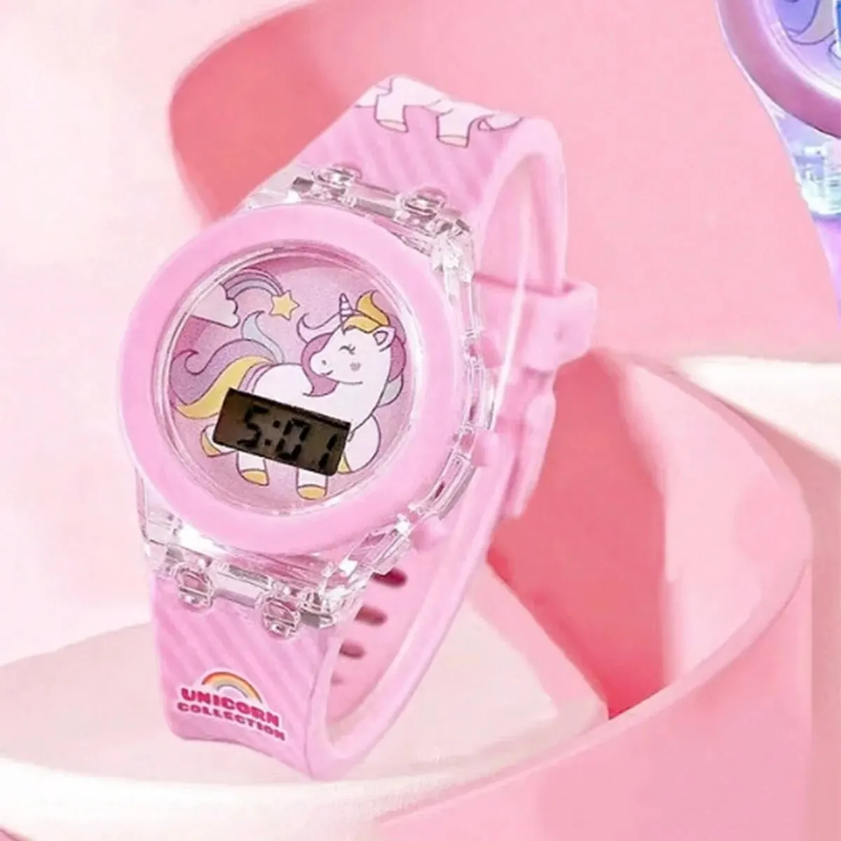 Electronic Watch 1pcs Unicorn Silicone + 1pcs Unicorn Crystal Bracelet Set Gift DAUGHTER'S GRADUATION Season