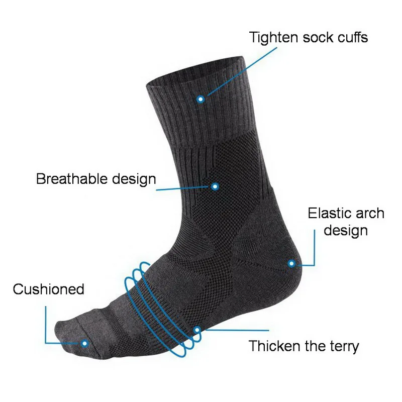 Merino Wool Sock Winter Sock For Men Women Thick Mountaineering Hiking Camping Thermal Warm Sports 1 Pair thermal socks