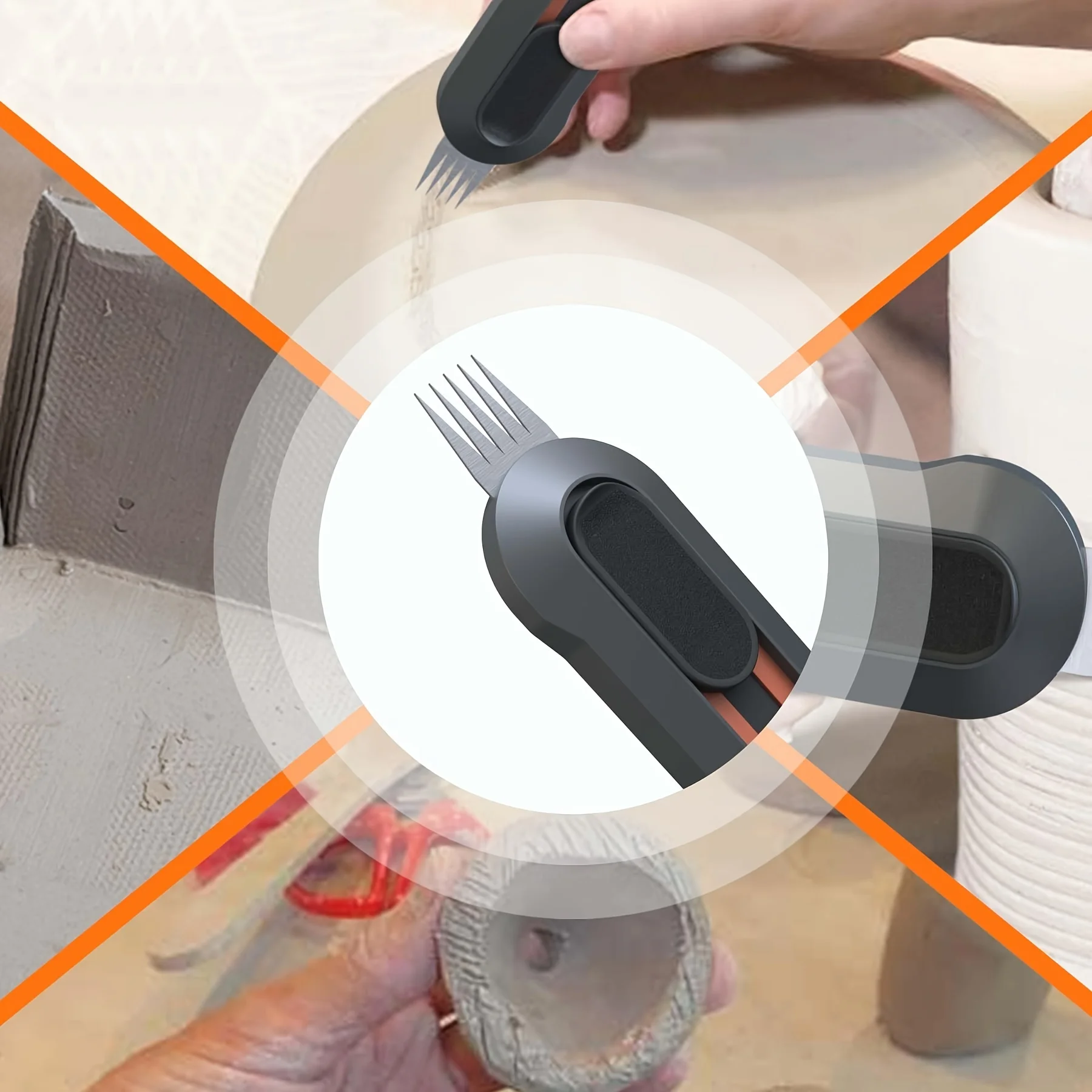1XRetractable Scoring Tools for Pottery Ceramic Texture Tool DIY Carving Clay Tool Clay Ceramics Sculpture Tools(random color)