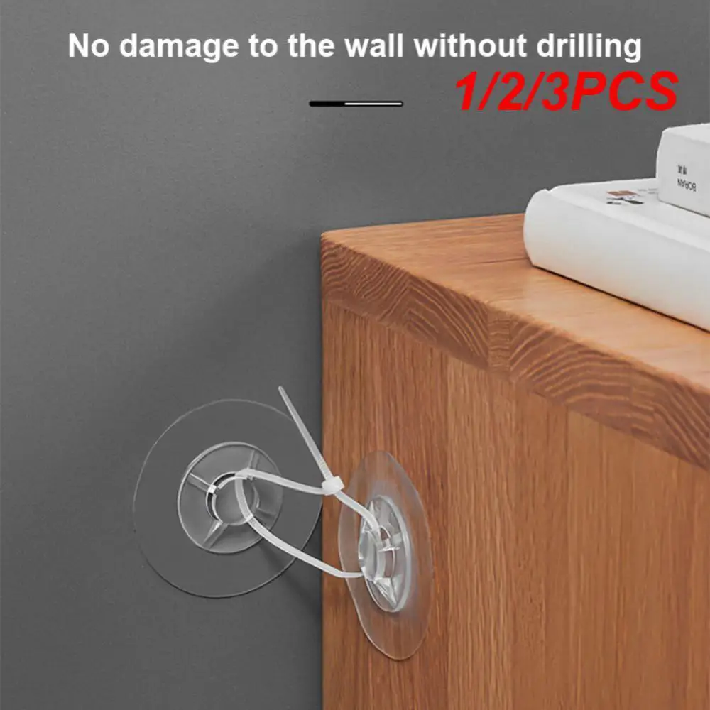 

1/2/3PCS Seamless Adhesive Hooks Multi-purpose Hooks Stable Home Supplies Circular Patch Fall Protection Device Home Accessories