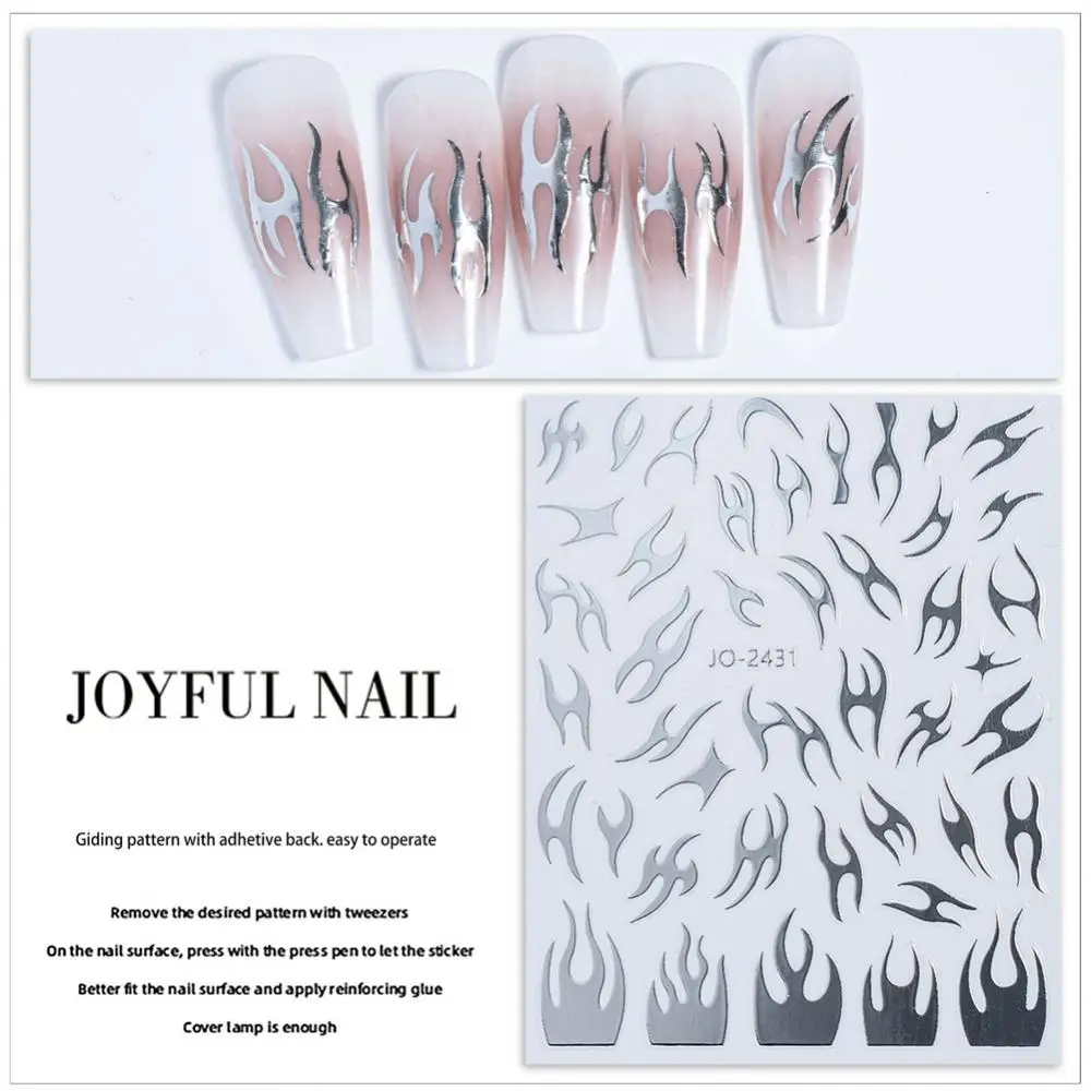 Nail Enhancement Sticker Thorn Flame Nail Art Tool Irregular Nail Sticker Colorful Nail Sticker Irregular Beauty