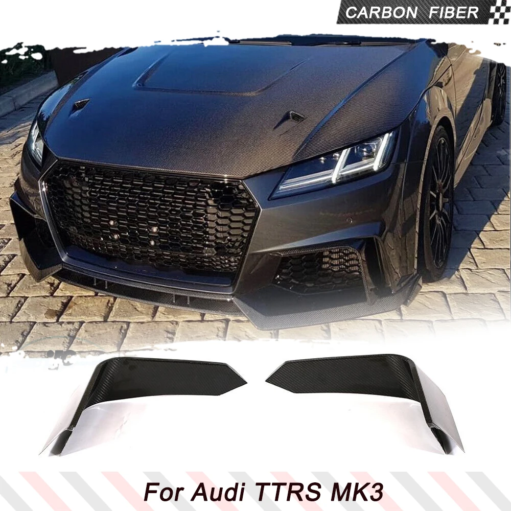 

Car Front Bumper Fins Fender Vents Canards For Audi TTRS MK3 2-Door Coupe 2016 2017 2018 Front Bumper Fins Carbon Fiber / FRP