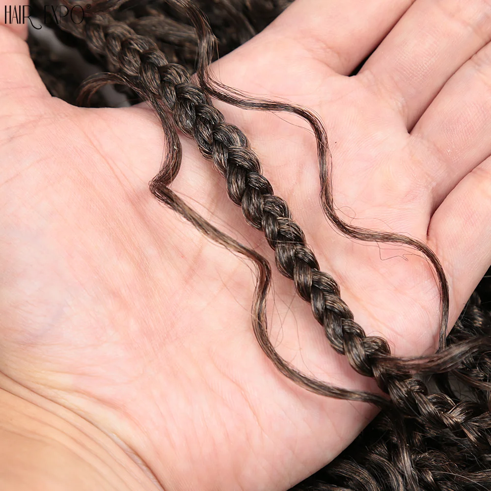 Boho Box Braids Crochet Hair Synthetic Goddess Box Braids Braiding Hair Extensions Bohomian Crochet For Black Women