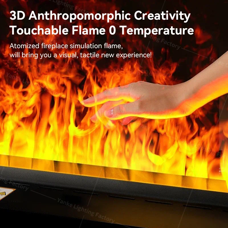 3D Atomized Fireplace With Colorful Steam Flame ECO Decorative Mist Intelligent Indoor Electric Water Vapor Fireplace