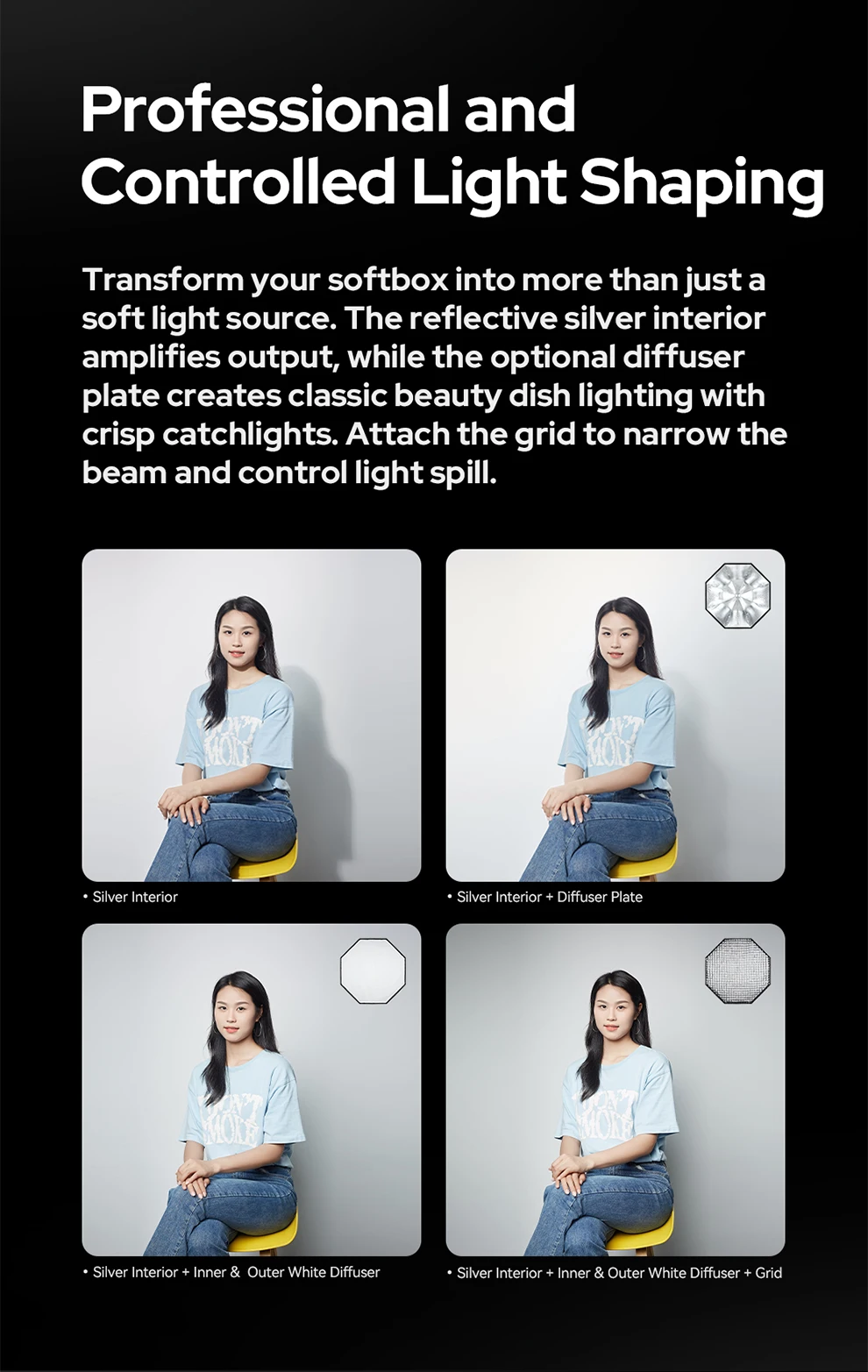 UL-Octa BOX /UL-BOX Quick Release Umbrella Softbox for product photography, fash