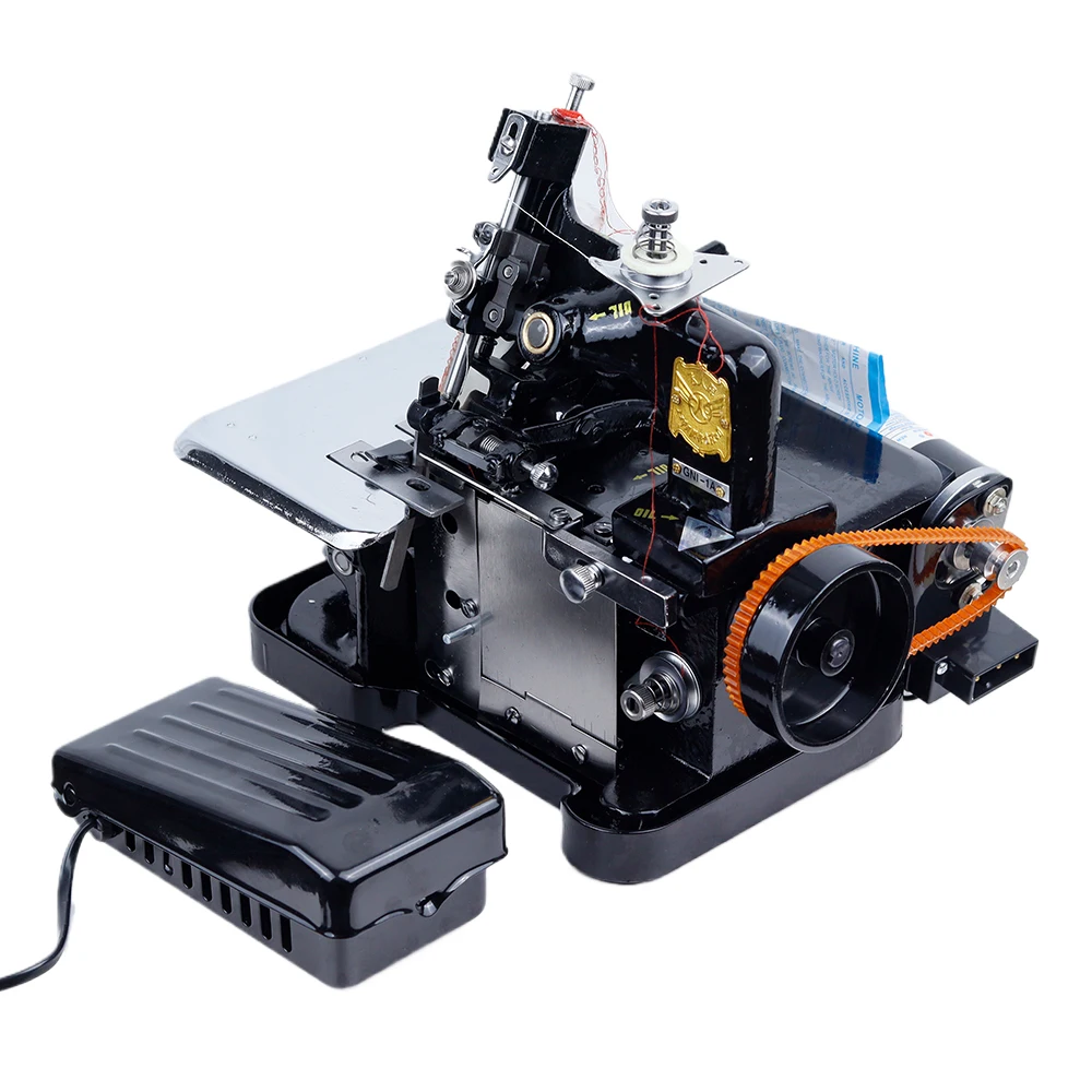 220V/180W/250W Household Sewing Overlocking Machine Small Desktop Electric Overlocking Knitting Machine Garment Processing Tool 3