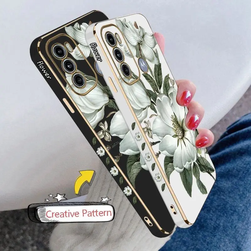 Blooming Jasmine Luxury Plating Phone Case Cover