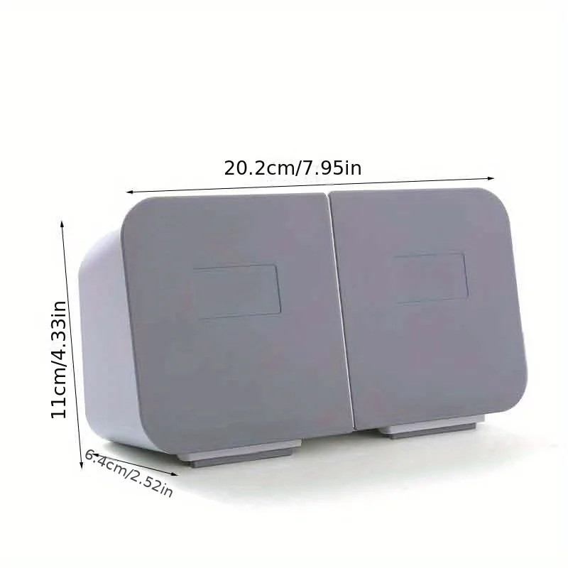Wall-Mounted Bathroom Organizer With Flip Lid - Dustproof, No-Drill Cotton Swab Storage Box For Home Essentials 4