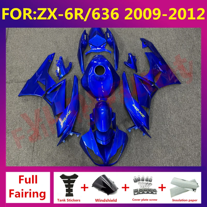 

New ABS Motorcycle Fairing kit Fit For kawasaki ZX6R 636 ZX-6R 2009 2010 2011 2012 full fairings kits bodywork zxmt set blue