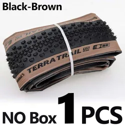 Continental Terra Trail Tubeless Ready Gravel and Cyclocross Tire - Brown, Folding, 700c - 700x40c (Black-Brown)