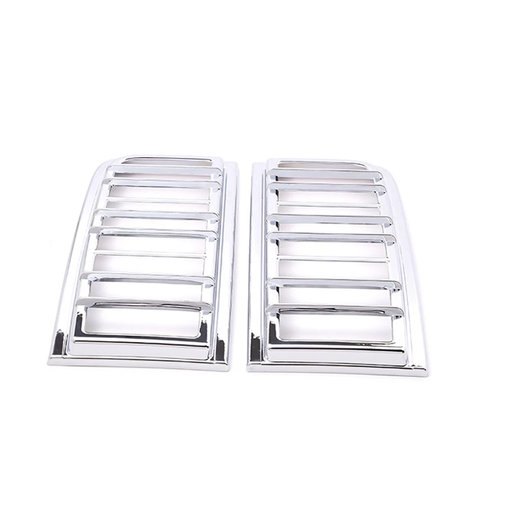 

For Hummer H2 2003-2009 Car Rear Tail Light Cover Trim Protection Accessories ,ABS Silver 2 Pack