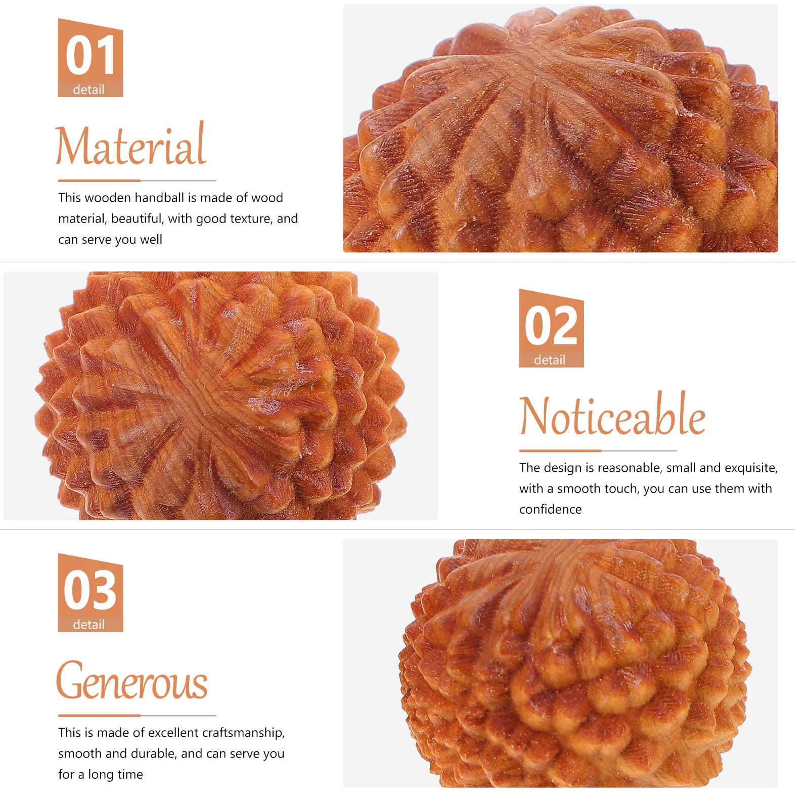 2pcs Wooden Acupressure Massage Balls 6