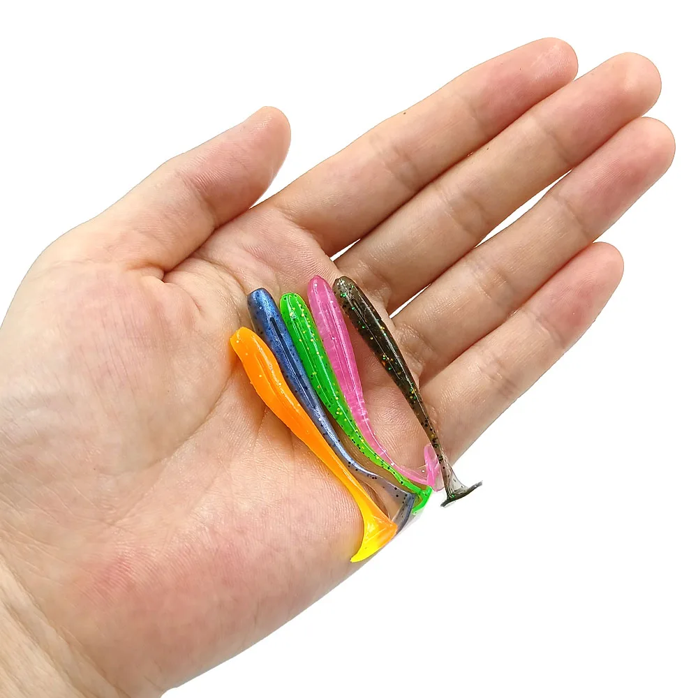 30pcs 5cm 1g Soft Plastic Fishing Lures Paddle-Tail Silicone Artificial Baits Pesca Wobbler Pike Perch Trout Bass Lure