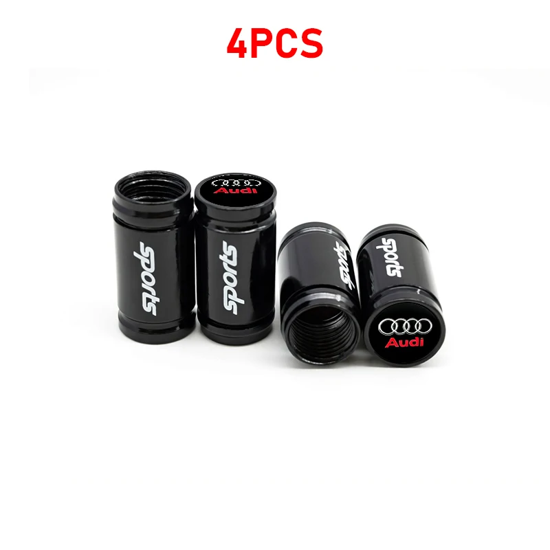 Luxury Car Tire Valve Caps and Suede Keychain Gift Set