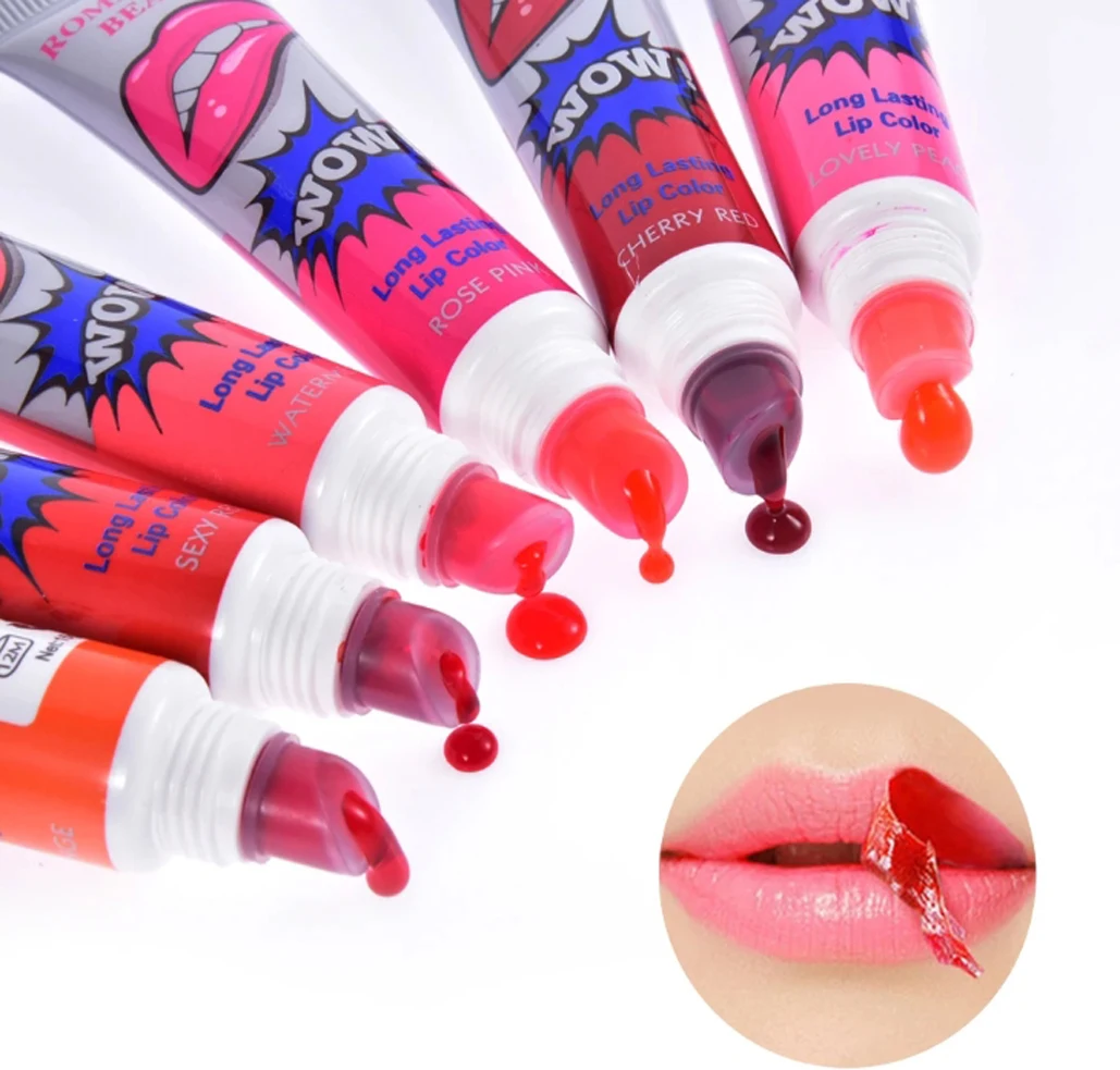 Makeup Liquid Lipstick Lip Gloss Waterproof Long Lasting Tear Lip Tint Lip Stain Lip Lacquer Lip Glaze for Women