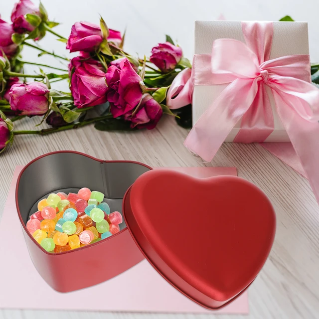 Bonbon coeur rouge et blanc - Amour - Bonbons Saint Valentin