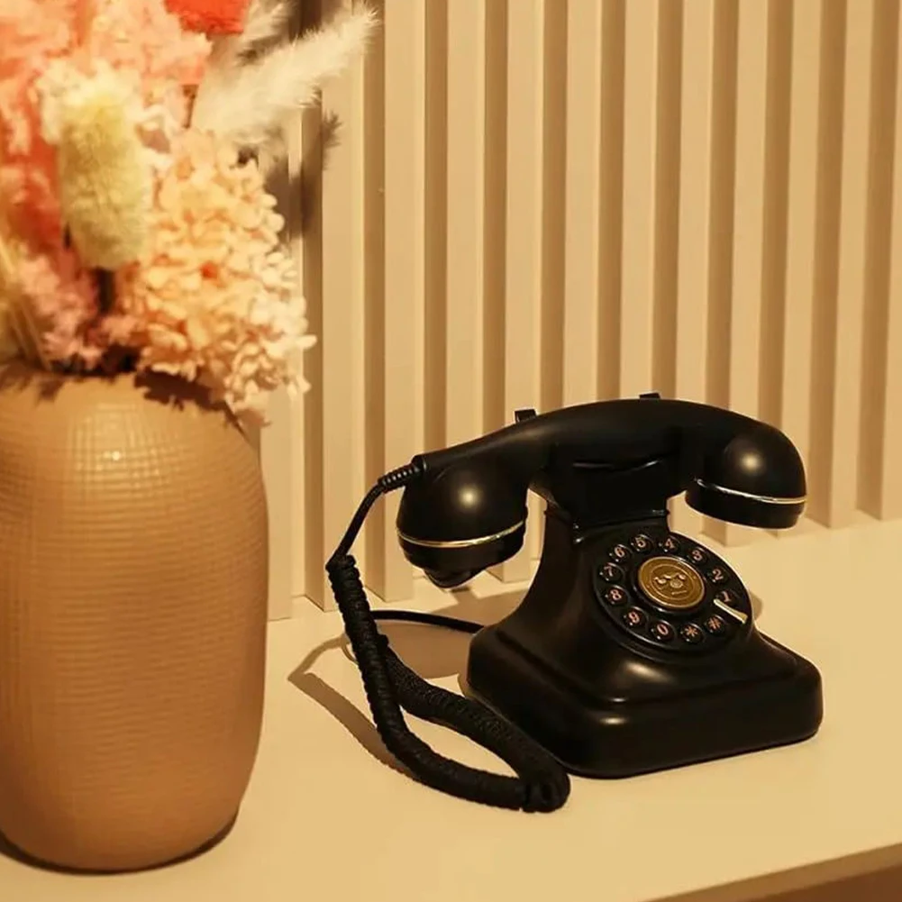 Description Picture 5 of itemRetro Landline Telephone Vintage Corded Desk Dial Phone for wedding Party Antique Audio Phone