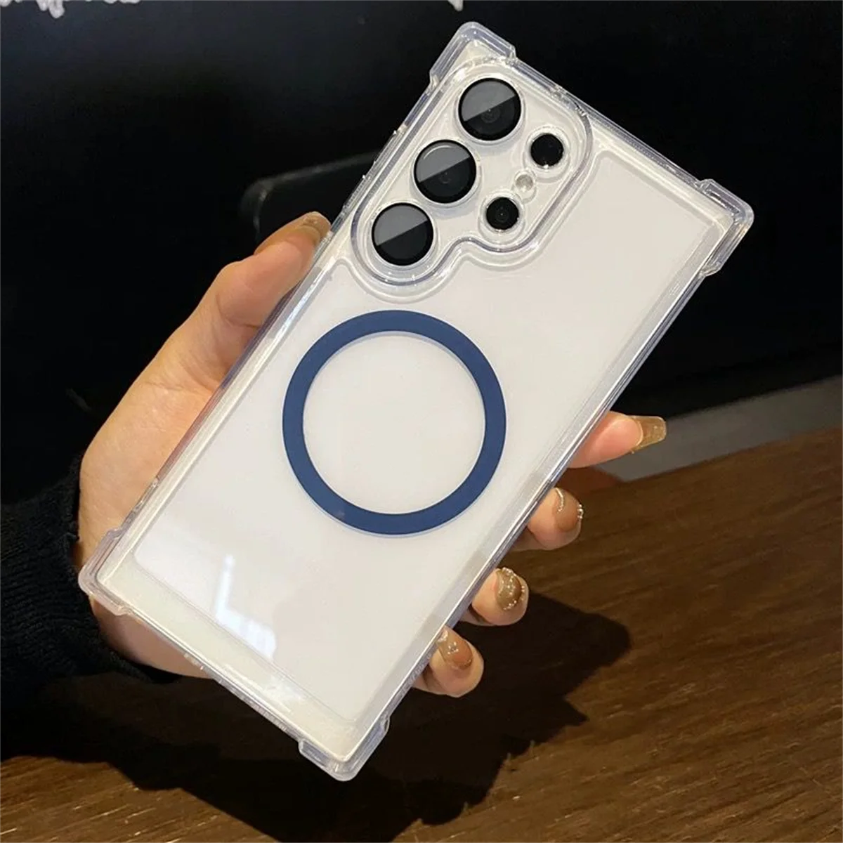 Transparent Armour Magnetic Case with Reinforced Shockproof Protection
