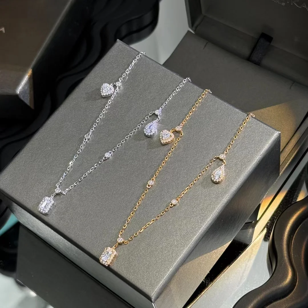 

2024 New Explosive Fashion Luxury Brand Jewelry 18K Gold Messik 925 Silver Diamond Necklace Women's Party Exquisite Gift
