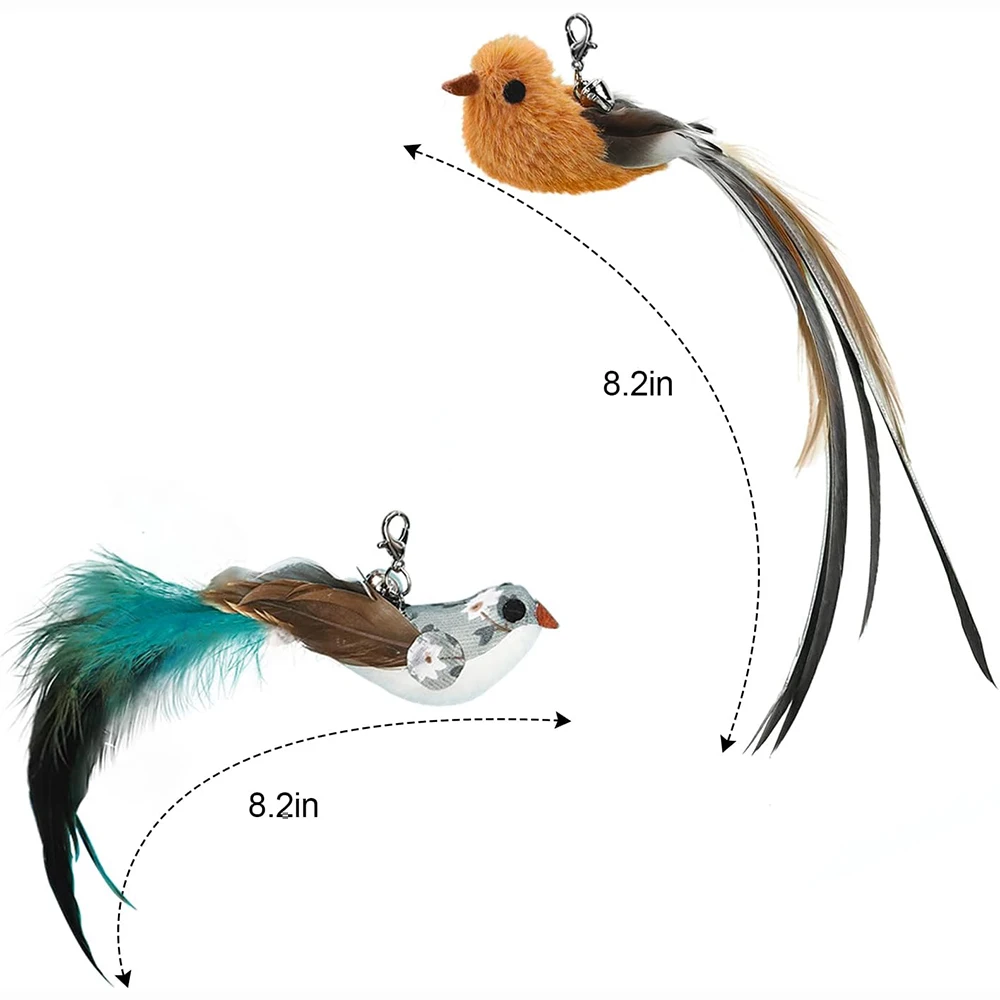 Title 6, Cat Feather Toys Interactive Toy with Super Suc...