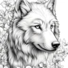 Wolf Pack Colouring Book for Adults - 20 Pages of Detailed Prairie Wolves, Therapeutic Art Therapy Coloring Book 5
