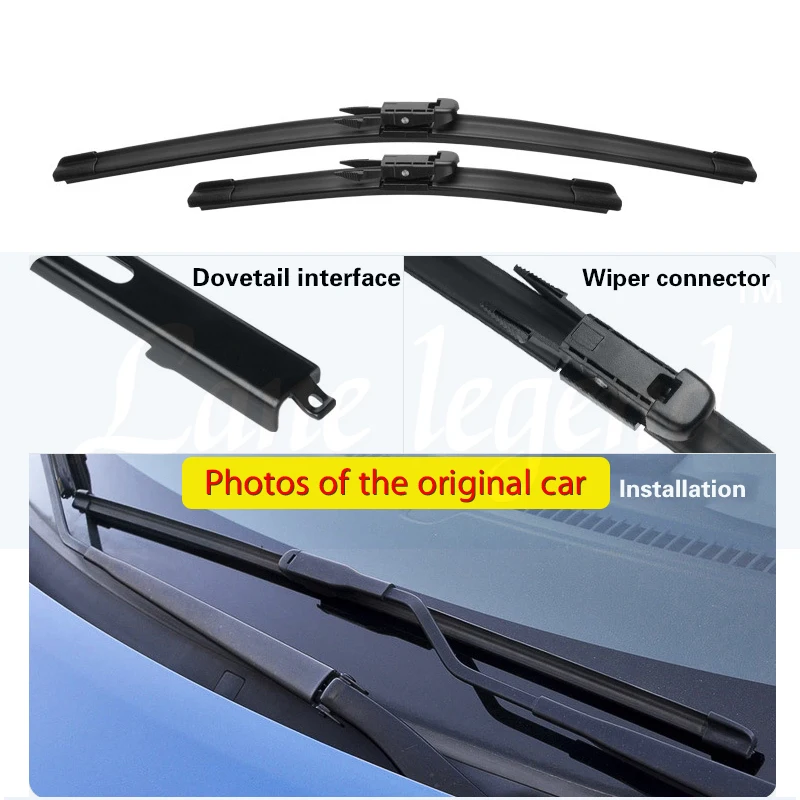 AOQ Set Tergicristalli Aero Flat Per Alfa Romeo Mito | 3 Pezzi: 2 Anteriori E 1 Posteriore | Facili Da Montare