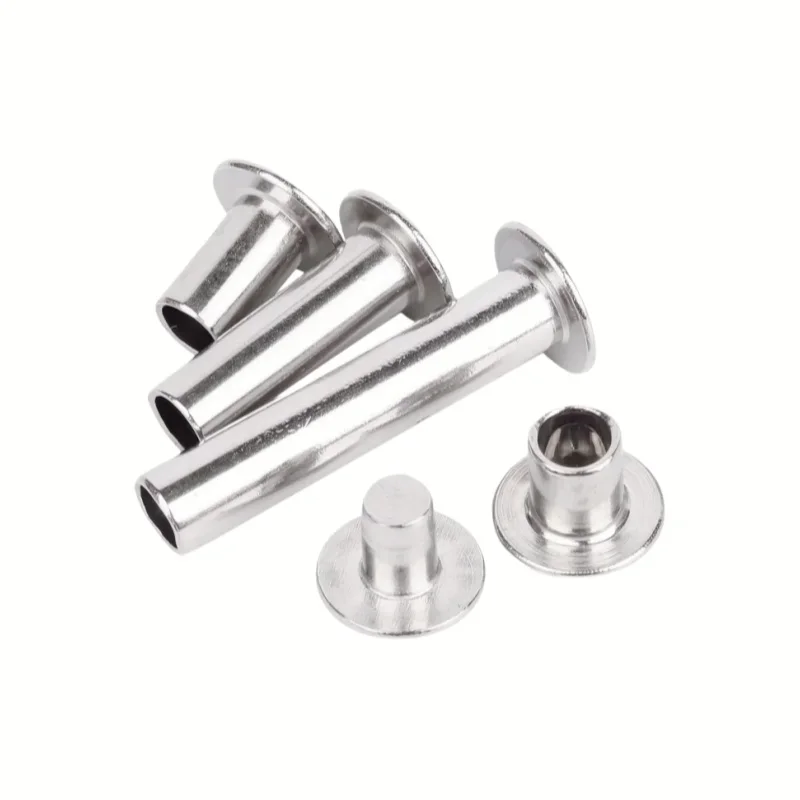 M5 M6 304 Edelstahl Halbhohlnieten mit Pilzkopf – Männlich-Weiblich-Set Nieten für Handarbeiten – Detail 3